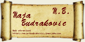 Maja Budraković vizit kartica